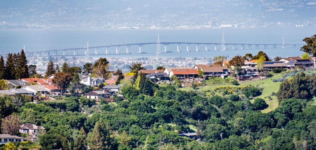 Arial view of San Mateo County