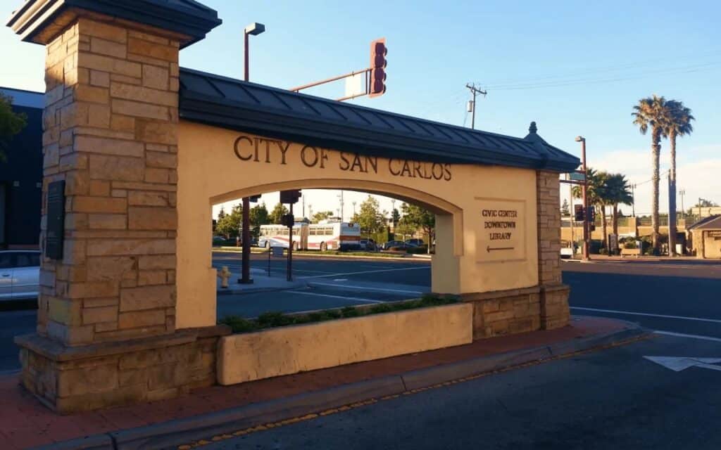 city of can carlos sign, ca - vending in san carlos