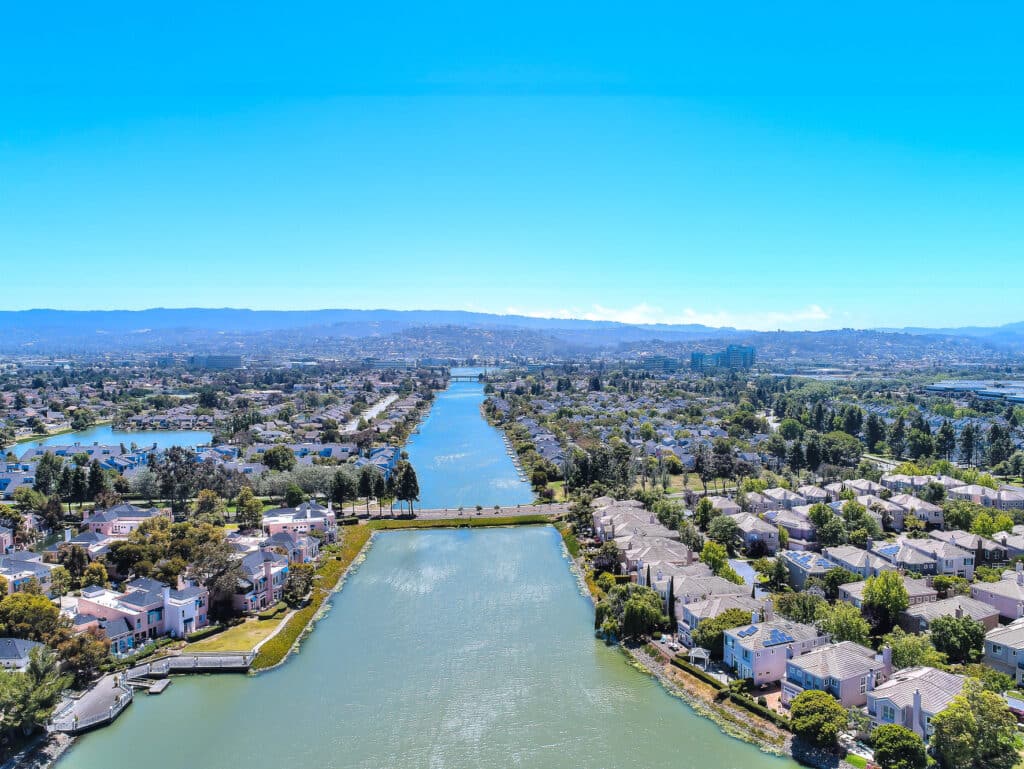 redwood shores, ca - aerial view - vending in redwood shores